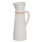 Transpac 13" White Ceramic Everyday Common Ground Pitcher, Stoneware Beverage Server, 29.7oz, Dishwasher Safe, Indoor Tabletop Use
